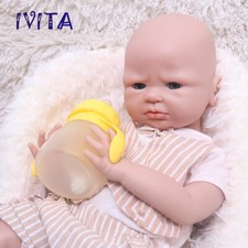 IVITA 20'' Adorable Soft Silicone Reborn Baby Boy Solid Silicone Doll Kids Gift