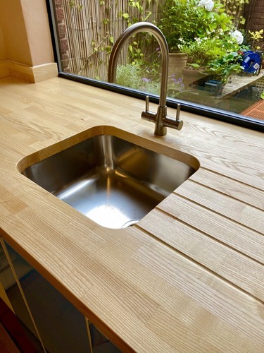 Solid ash worktop real wood - solid,