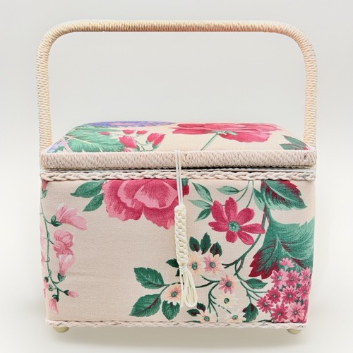 Vintage floral sewing basket - floral,