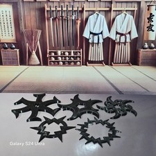 Martial Arts Training Ninja Throwing Stars Set Of 5 Rubber Theatre Props Cosplay