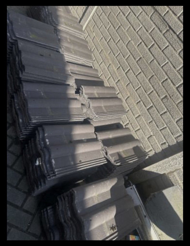 Grey concrete roof tiles - grey,