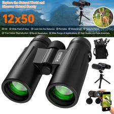 High Power 12x50 Binoculars for Adults with BAK4 Prism for Bird Watching