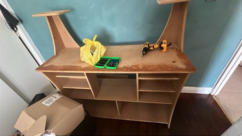 Wooden desk workstation - dj, desk/workstation