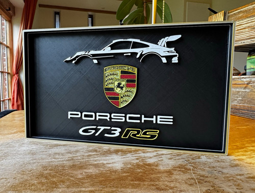 Porsche gt3 wall plaque - porsche, rs