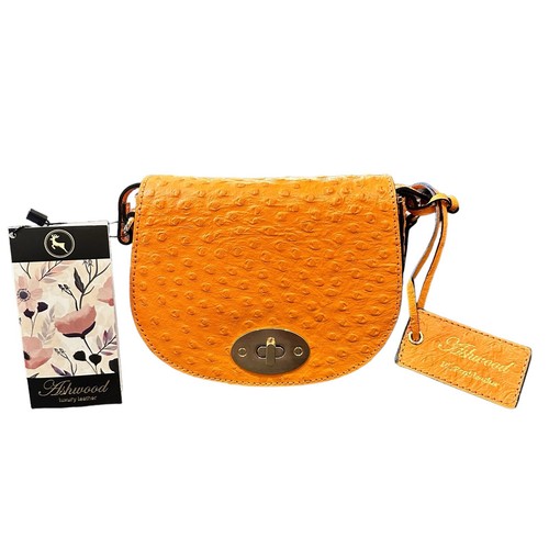 Orange saddle crossbody purse - orange,