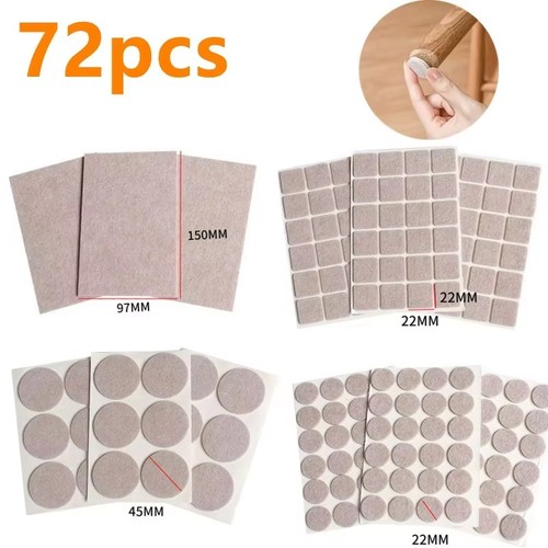 Felt pads 45mm round - , beige