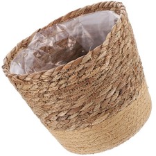  Woven Storage Basket Seagrass Woven Plant Basket Handwoven Flower Basket for