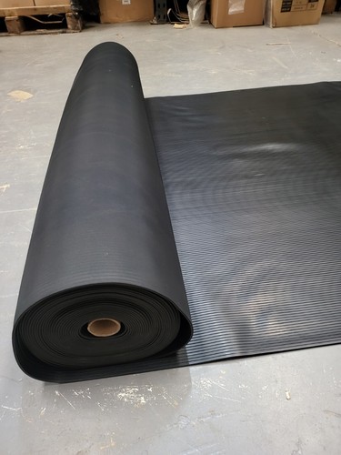 Ribbed rubber flooring - ribbed, matting