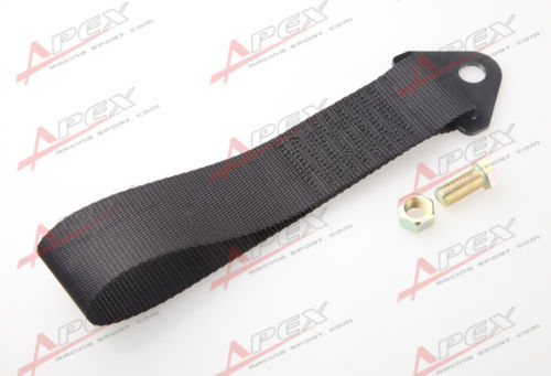 Black high strength racing tow - black,