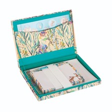 Gifted Stationery Kissing Hares Letter Writing Set Contains Pen, Paper, Envelope