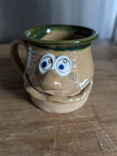 Pretty ugly pottery mug 5cm - pottery, 9.5cm
