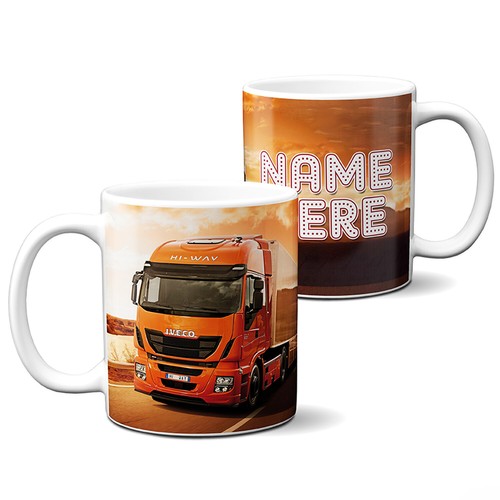 Personalised iveco lorry mug - iveco,