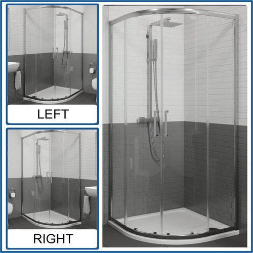 Offset quadrant shower - quadrant,