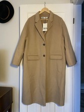 Zara Camel Wool Coat M/L Boxed