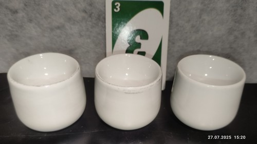 Egg cups holders - x3, porcelain