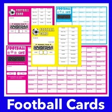 Football Fundraising Scratch cards Charity Event Pack of 50 cards Football Cards