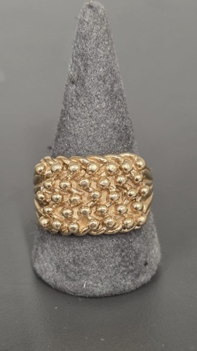 9ct yellow gold keeper - keeper, ring