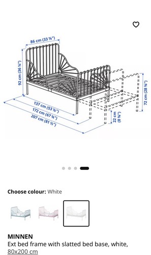 Ikea white minnen extendable - ikea,