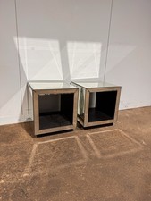 Mirrored Cube Side Tables /