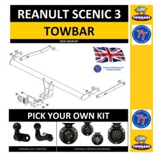 Towbar for Renault Scenic (Mark 3) 2009 to 2017 Pick Ur Kit Electrics Towball