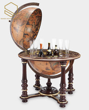 Bar Globe Drinks Cabinet Zoffoli Afrodite Mahogany & 22 Carat Gold Leaf
