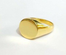 Solid 18K Yellow Gold Signet