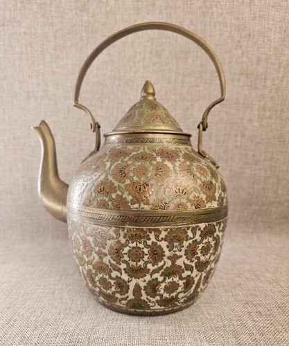 Vintage indian enamel - on, brass