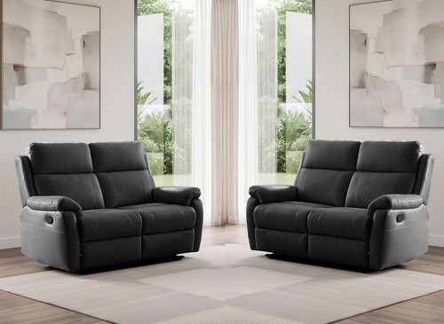 Black italian leather seater - italian, 2