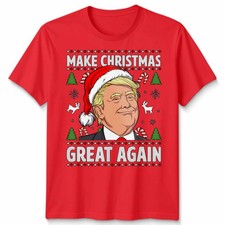 Donald Trump Christmas T-Shirt Funny Ugly Unisex Funny Holiday Tee #MC23