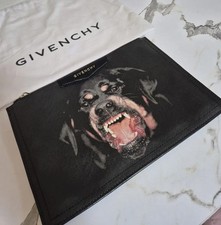  Givenchy Rottweiler black clutch pouch
