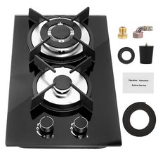 Portable 2 Burner Gas Stove w/
