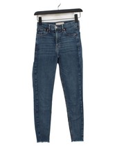 Topshop Women's Jeans W 26 in Blue Elastane with Cotton, Polyester Skinny