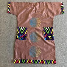 Large Ethnic Print Kaftan Galabeya One Piece Dress Plus Size African Style