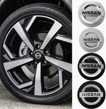 4 x Silver/Black 54mm Plastic