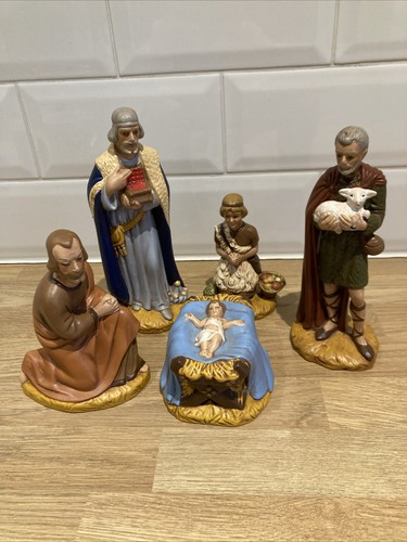 Vintage ceramic nativity - vintage,