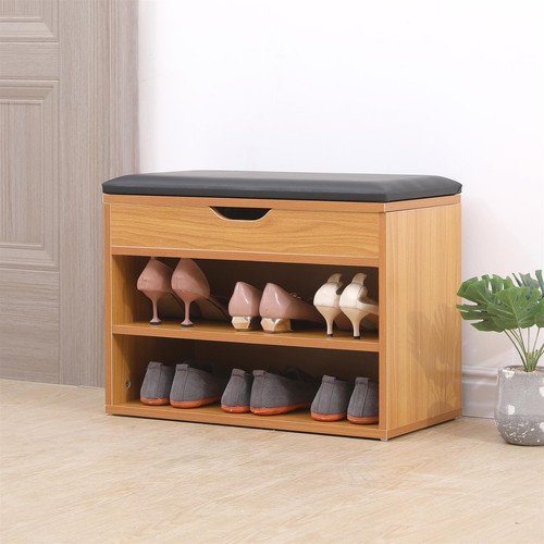 Shoe bench hallway wooden rack - bench,