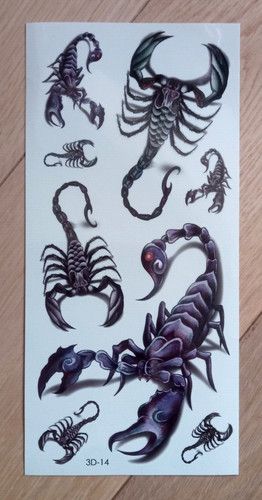 Scorpion tattoos 190mm 90mm - x,