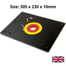 Large Router Table Insert Plate 310 x 230 x 10mm With Ring For Woodworking UK
