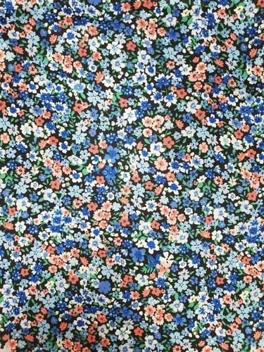 Floral ditsy fabric satin - fabric,