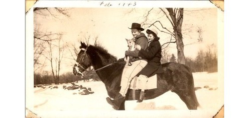 1943 snow ride photograph - 1943,