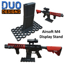 Display Stand for M4 / AR15 style Airsoft Rifle. Choice of Colours