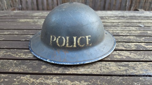 Ww2 british police helmet with - police,