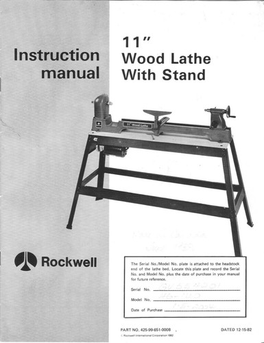 Delta rockwell wood lathe - 11",