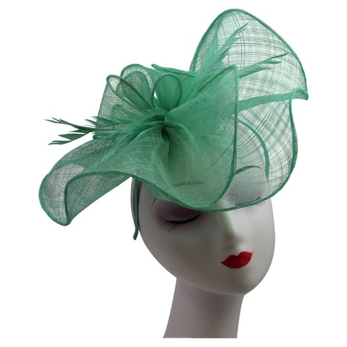 Large flower feather hair hat - flower,