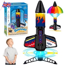Motorized Electric Kids Rocket Launcher Toy with Safe Parachute Landing 200ft🎁