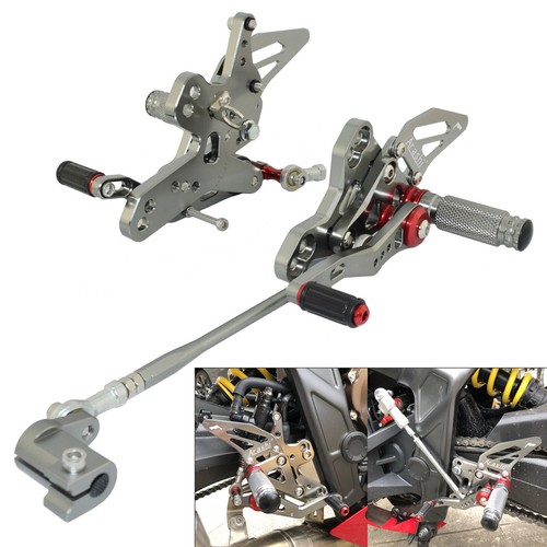 Grey adjustable rearset - grey,