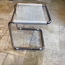 AndreDupre Knolls Style Bauhaus Chrome Frame Bauhaus Chord Cantilevered Stool