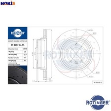 2x BRAKE DISC RT 2497-GL T5