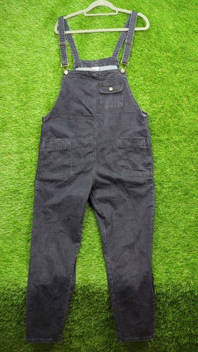 Women black denim dungarees - black,