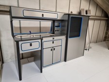 Vw T5/T6 LightWeight Ply Furniture Campervan units Middle Draw Fridge Door steel